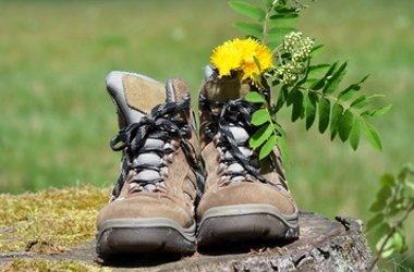 Wanderschuhe Sommer Pause Wandern