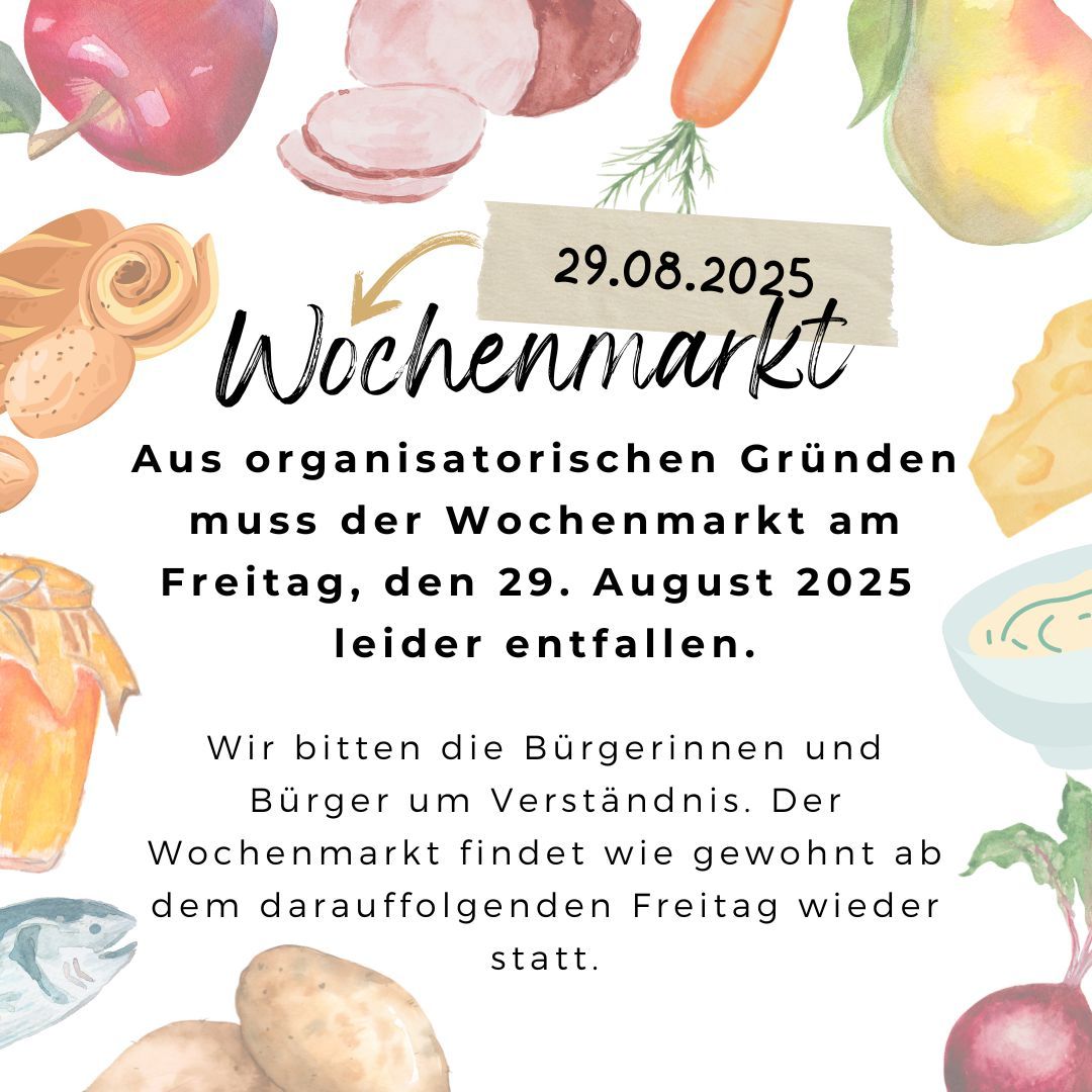 Entfall Wochenmarkt - 1
