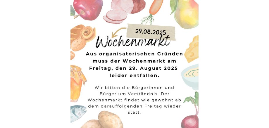 Entfall Wochenmarkt - 1