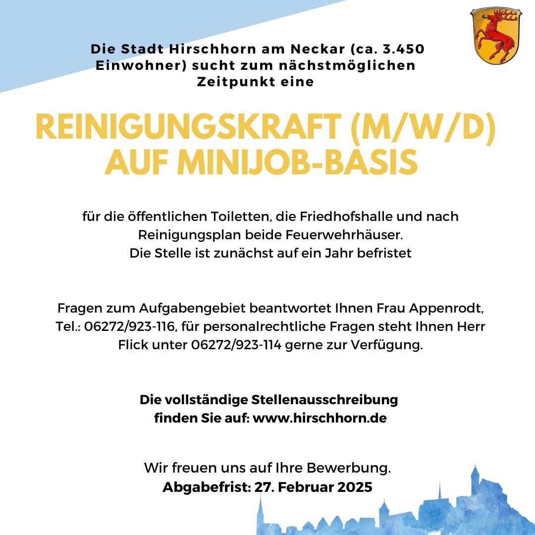 Ausschreibung Reinigungskraft 01.2025 kurz - 1