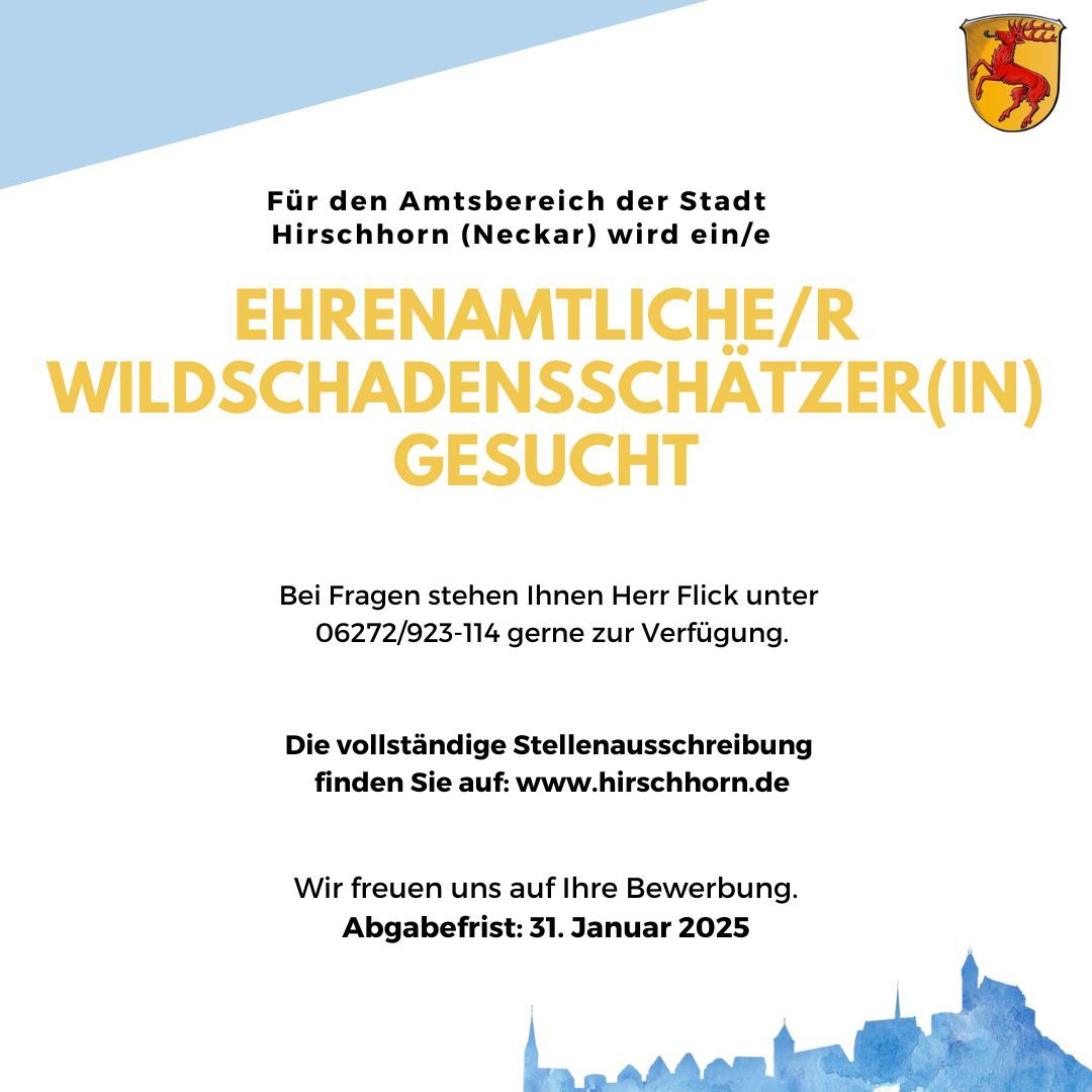 Stellenausschreibung Wildschadensschätzer 12.2024 kurz - 1